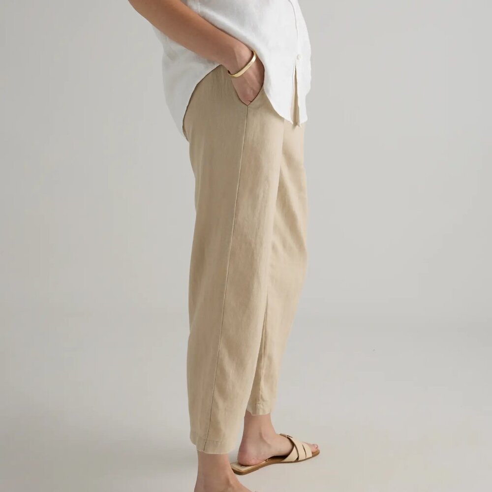 NWT Quince 100% European Linen Pants in Driftwood - Picture 2 of 7